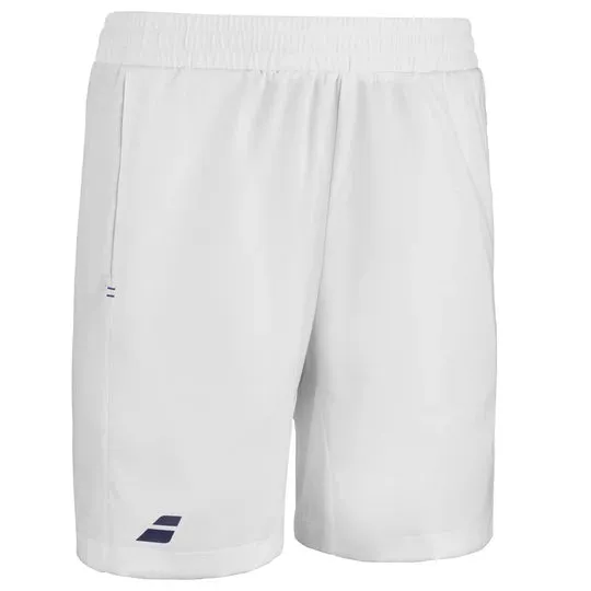 Babolat Play Men Short 1000 - White/White Performance Ready High Rise Waist