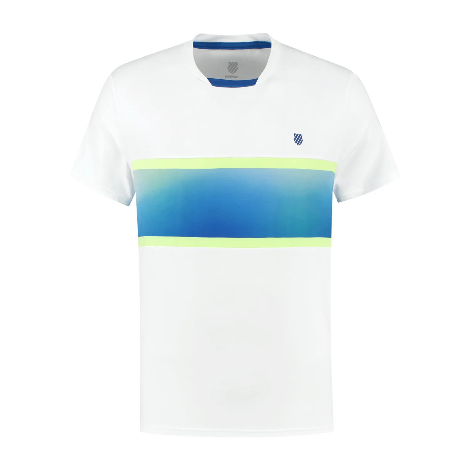 104241-175 | MENS HYPERCOURT EXPRESS CREW TEE 2 | WHITE / WEB BLUE Flexible Weave