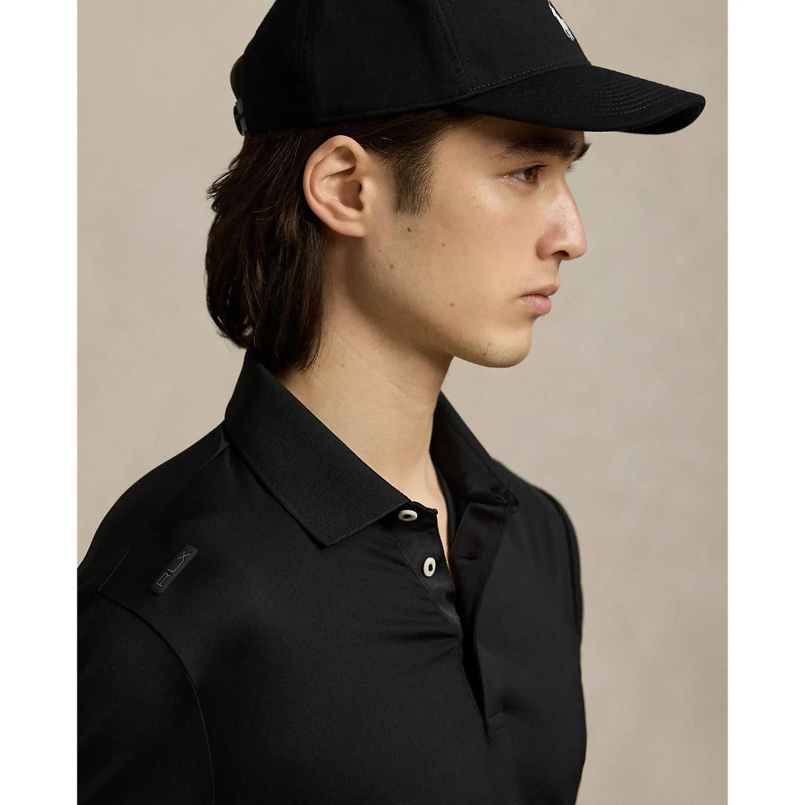 Comfortable Choice Reinforced Collar Stay RLX Ralph Lauren Lightweight Airflow Jersey Golf Polo Shirt - Polo Black