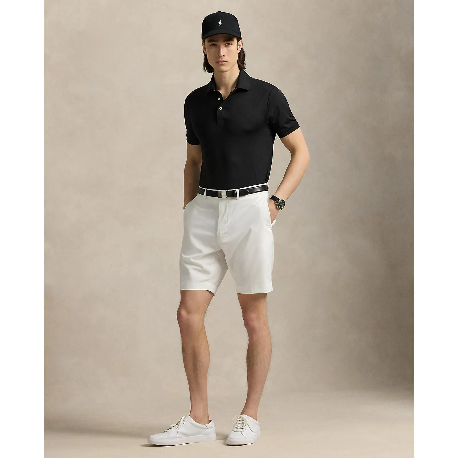 Sleek Style RLX Ralph Lauren Lightweight Airflow Jersey Golf Polo Shirt - Polo Black