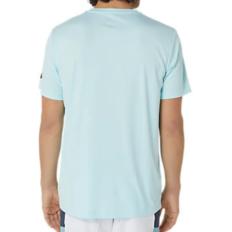 Comfy Apparel Cozy Fit Wear Asics Mens Court GS Graphic Tee - Aquamarine