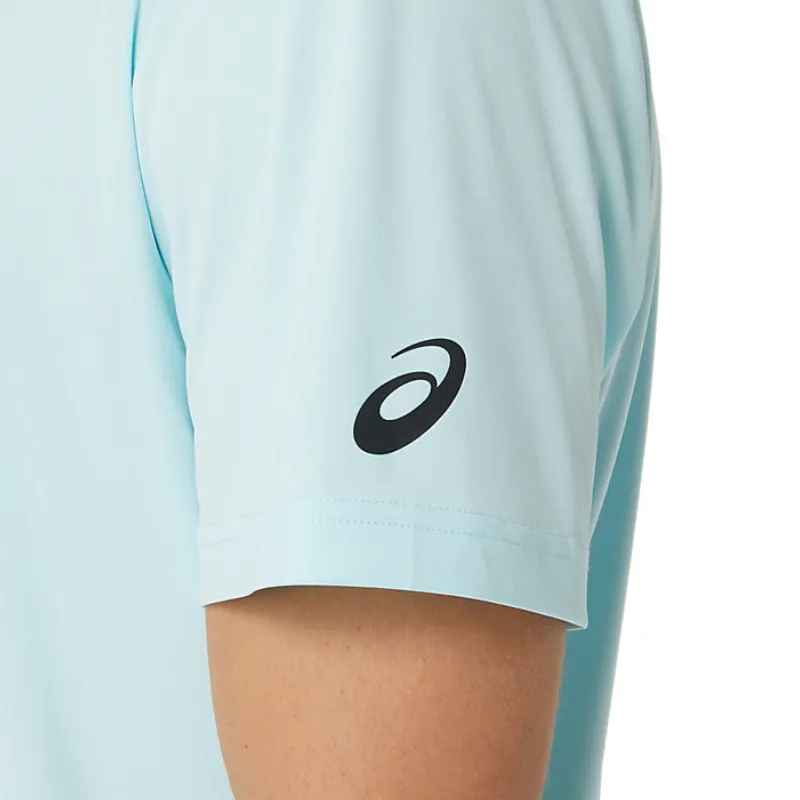 MoistureControlFibers Asics Mens Court GS Graphic Tee - Aquamarine