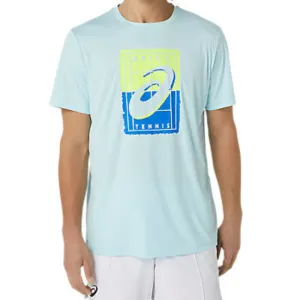 Asics Mens Court GS Graphic Tee - Aquamarine Cozy Touch