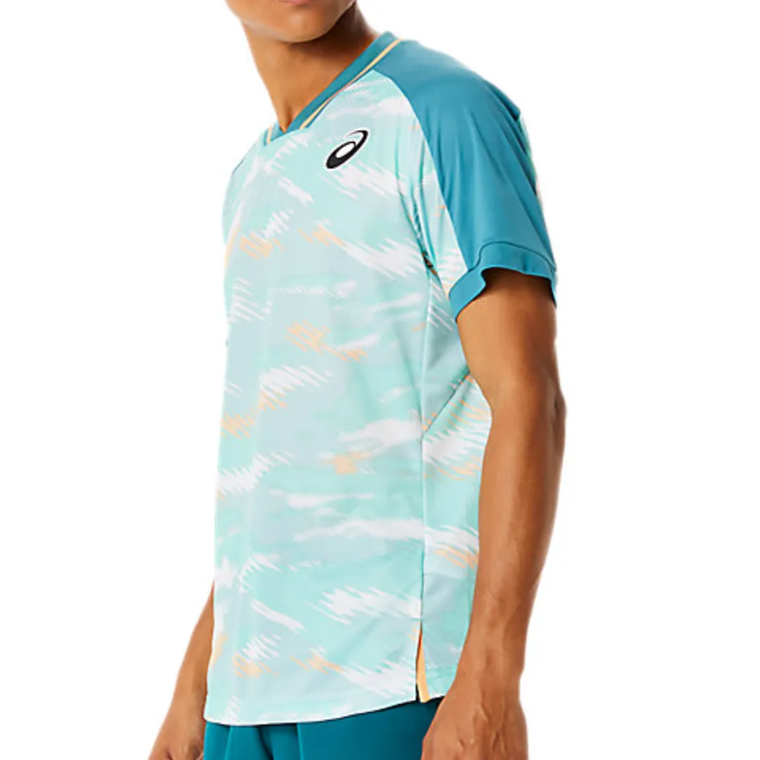 Casual Look Wear Fashion Essential Asics Men's Match Graphic Short Sleeve Top - Misty Pine