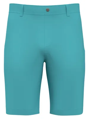 Mens 9" Flat Front Solid Golf Shorts Breathable mesh
