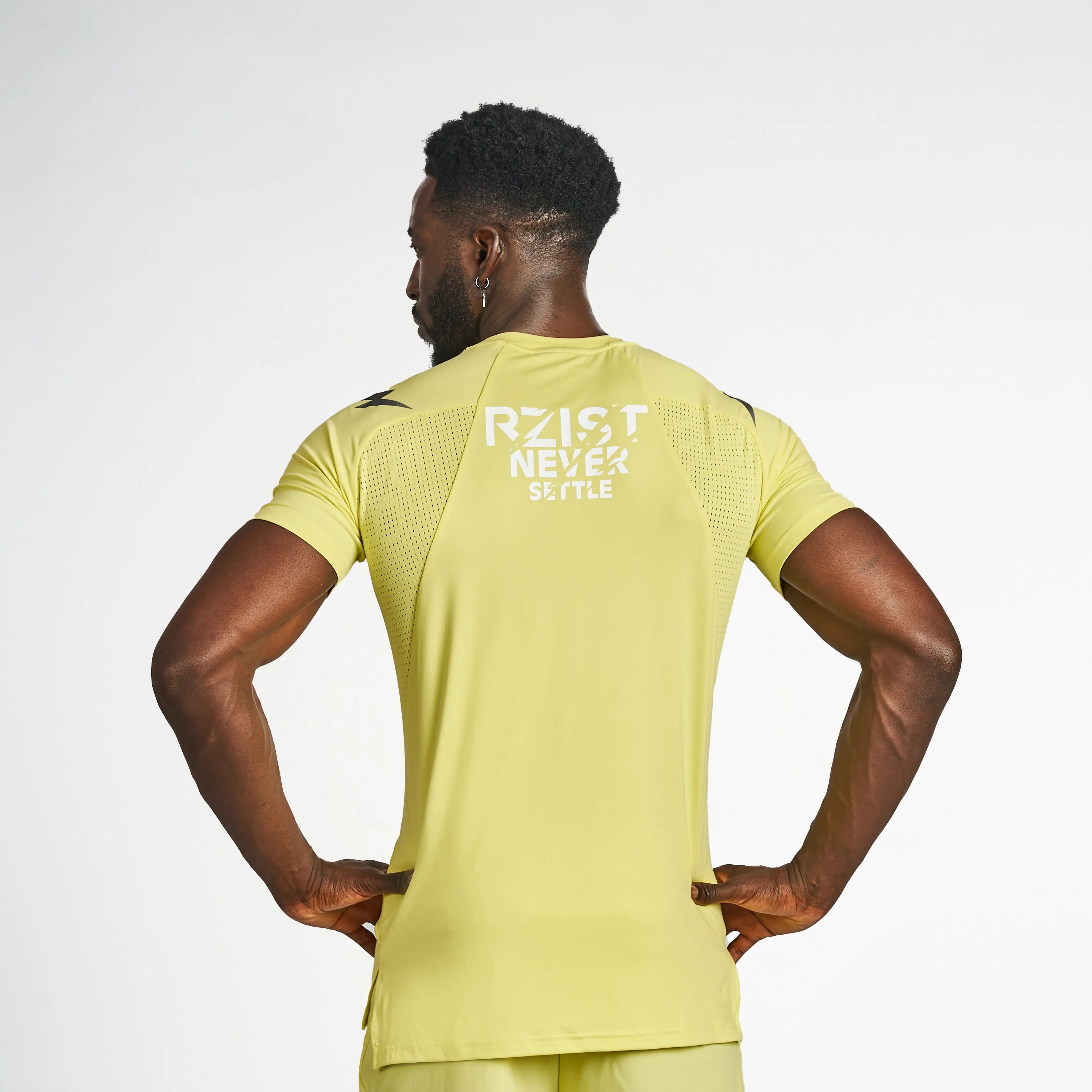 Trendy Vibe Beach Outfit Mesh Performance T-Shirt - Canary Yellow