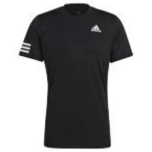 Adidas Club 3 Stripe Tee - Black/White Abrasion resistant
