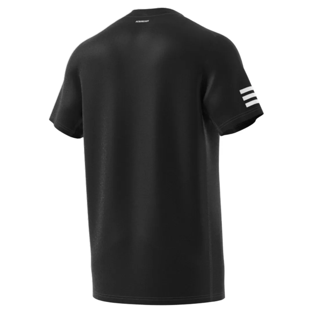 Comfy Essentials Wear Adidas Club 3 Stripe Tee - Black/White