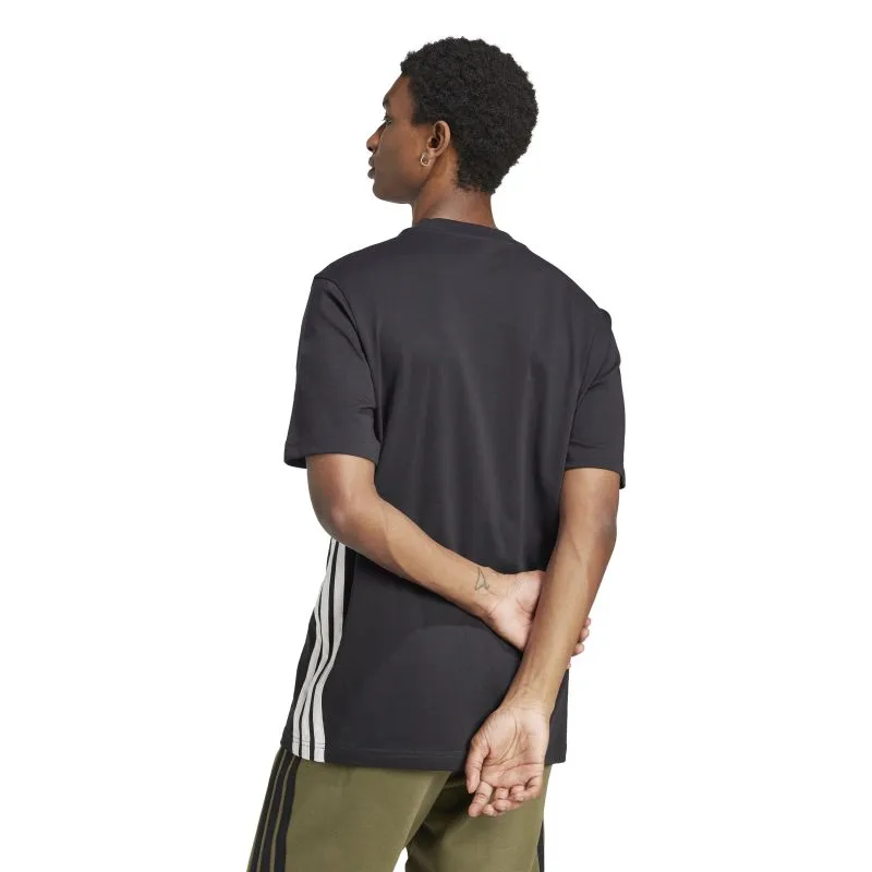 slim fit Adidas Mens Essentials 3-Stripes Single Jersey Tee