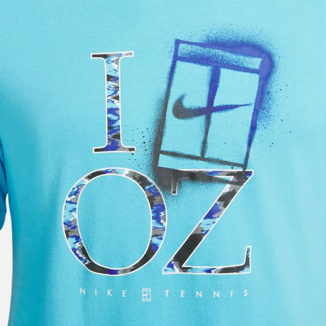 Soft Stretch Fit Cozy Stretch Nike Court Dri-FIT Men Tennis T-Shirt - Baltic Blue