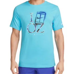 Anti Pilling Surface Nike Court Dri-FIT Men Tennis T-Shirt - Baltic Blue
