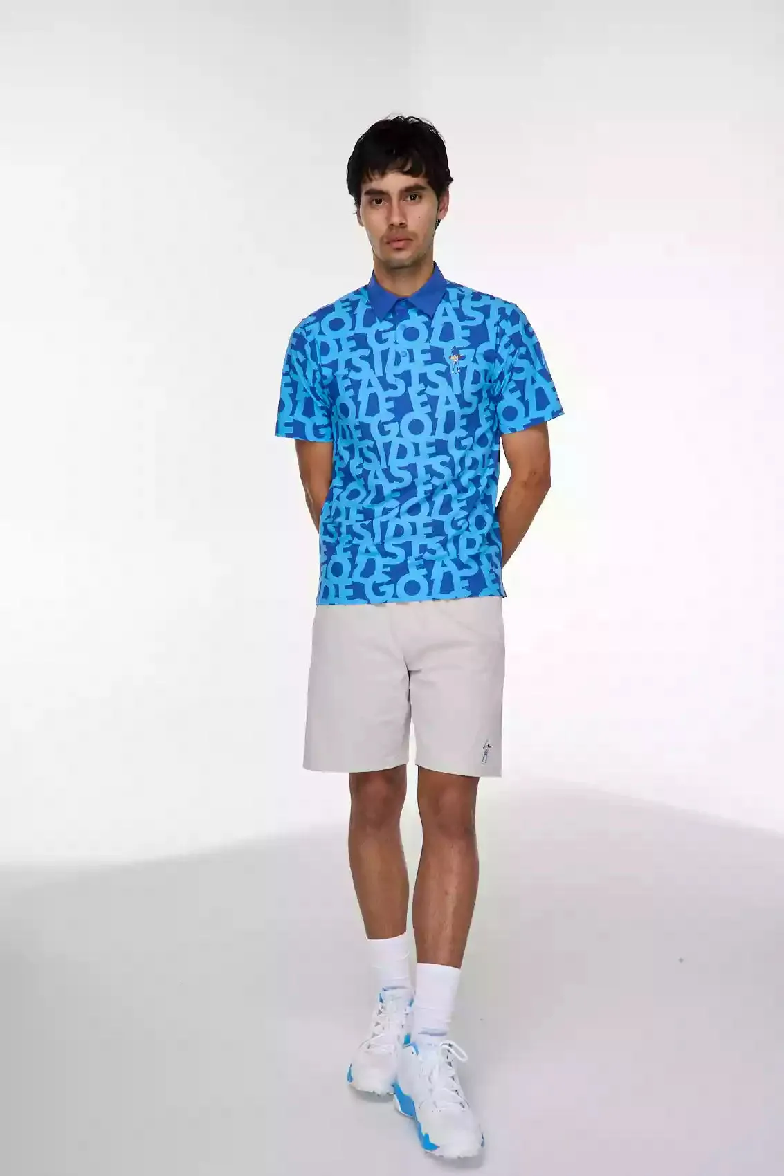 Shuffle Print Snap Placket Polo Functional Essentials Timeless Fashion