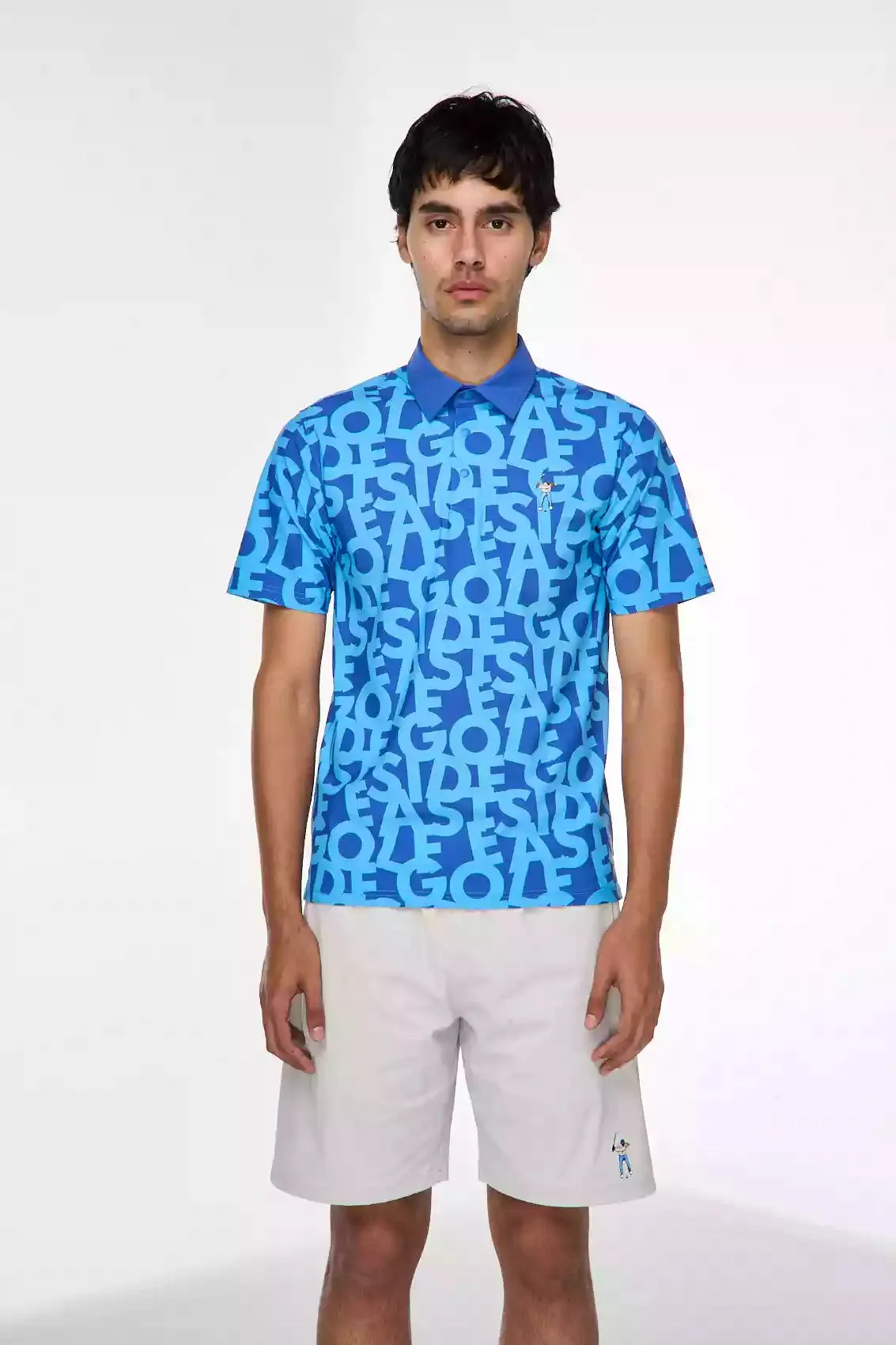 Shuffle Print Snap Placket Polo Classic Vibe Light Shirt