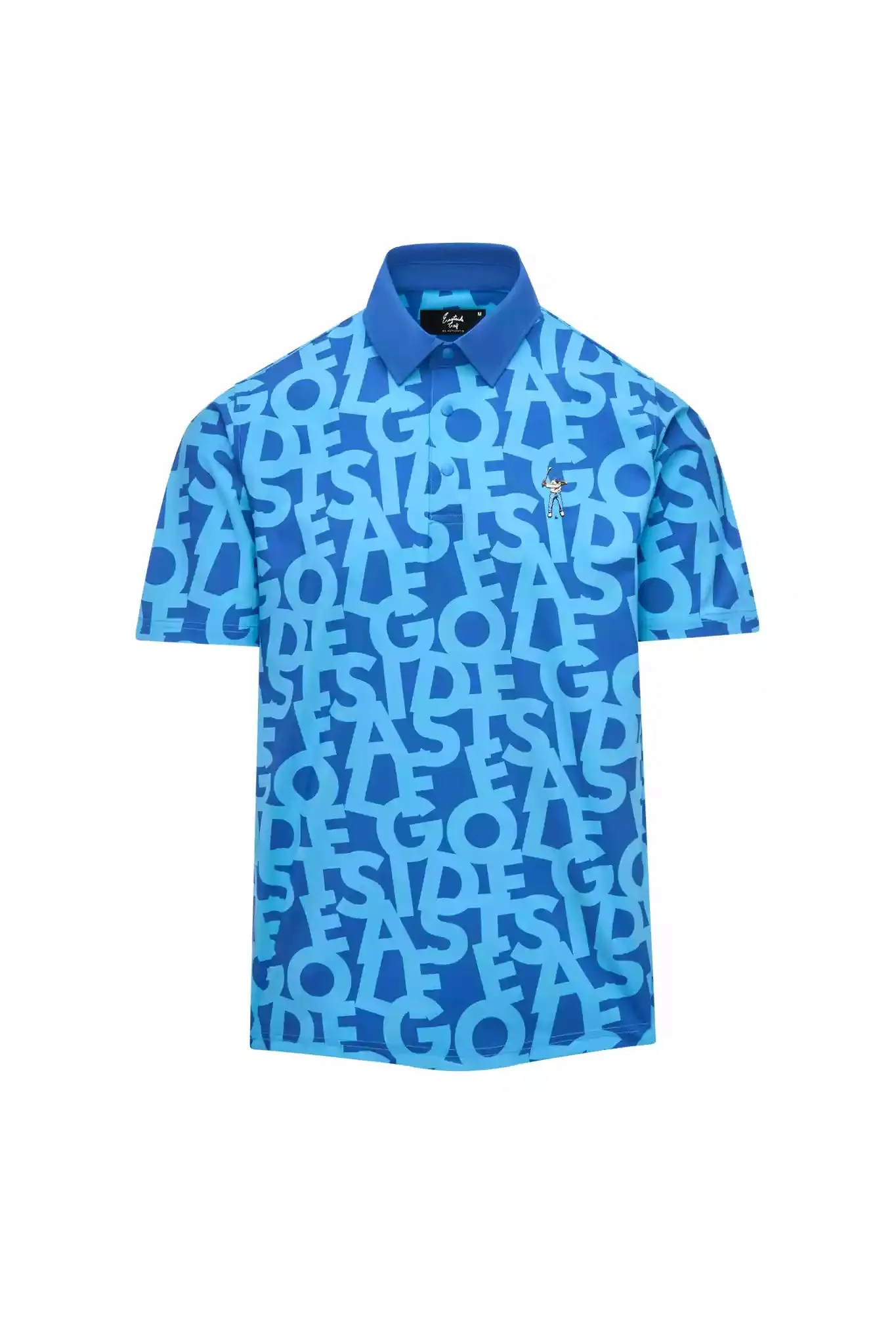 Shuffle Print Snap Placket Polo Comfy Style Comfortable Cut