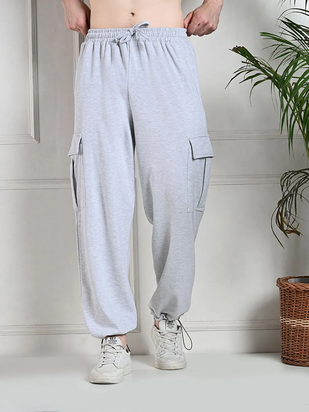 Layer-Friendly Timeless Appeal All-Weather Cargo Jogger with Pockets - Melange Grey