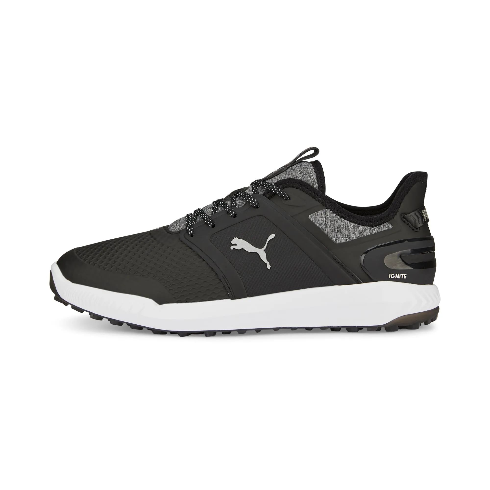Stable Swing Speed Fit IGNITE ELEVATE Spikeless Golf Shoes | Puma Black / Puma Silver