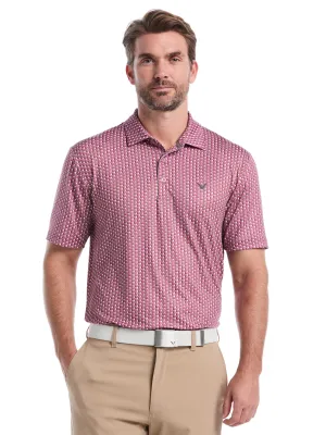 Mens All Over Chevron Geo Polo Classic Fit Outdoor Fashion