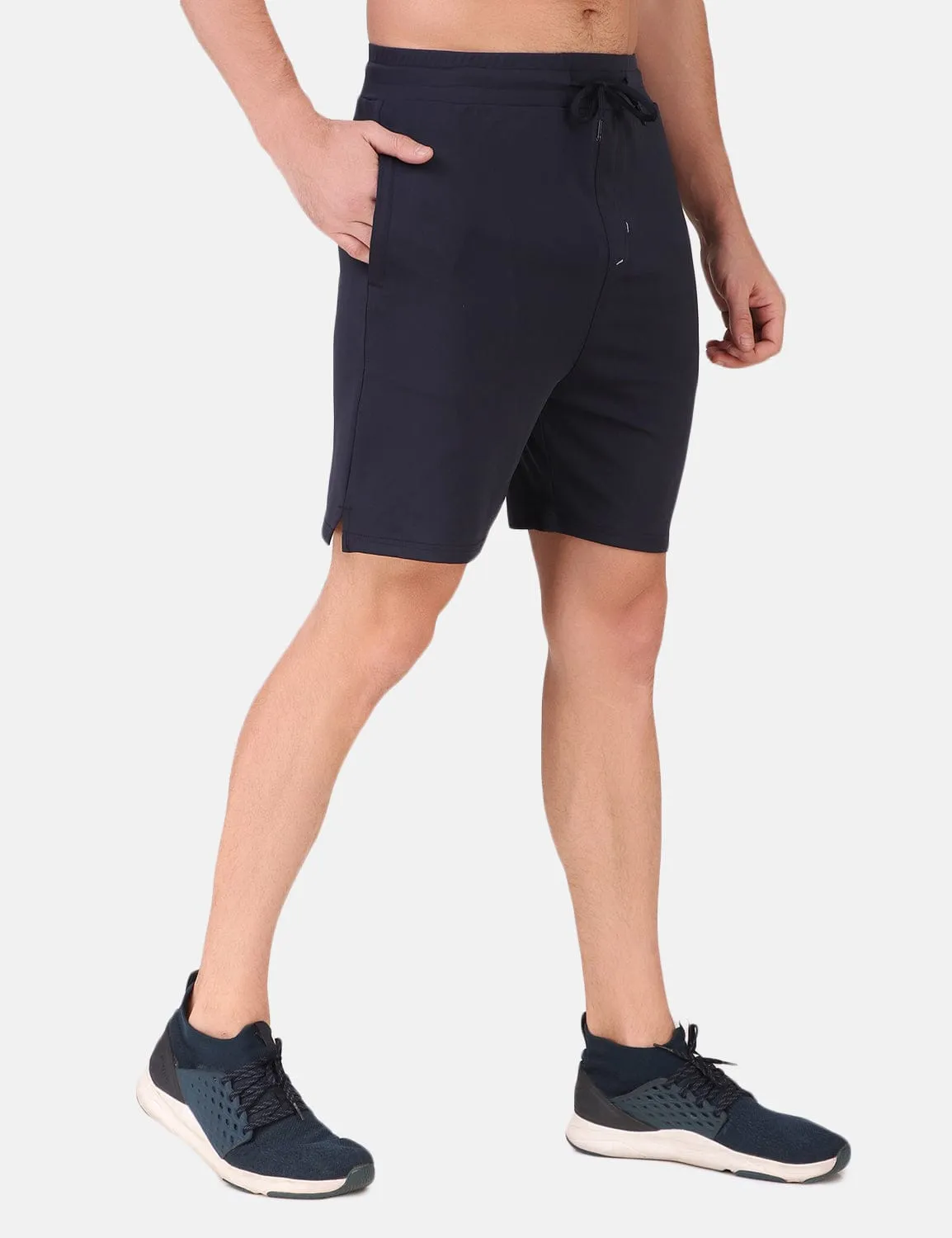 Performance Stretch Workout Shorts - Navy Blue Easy Motion