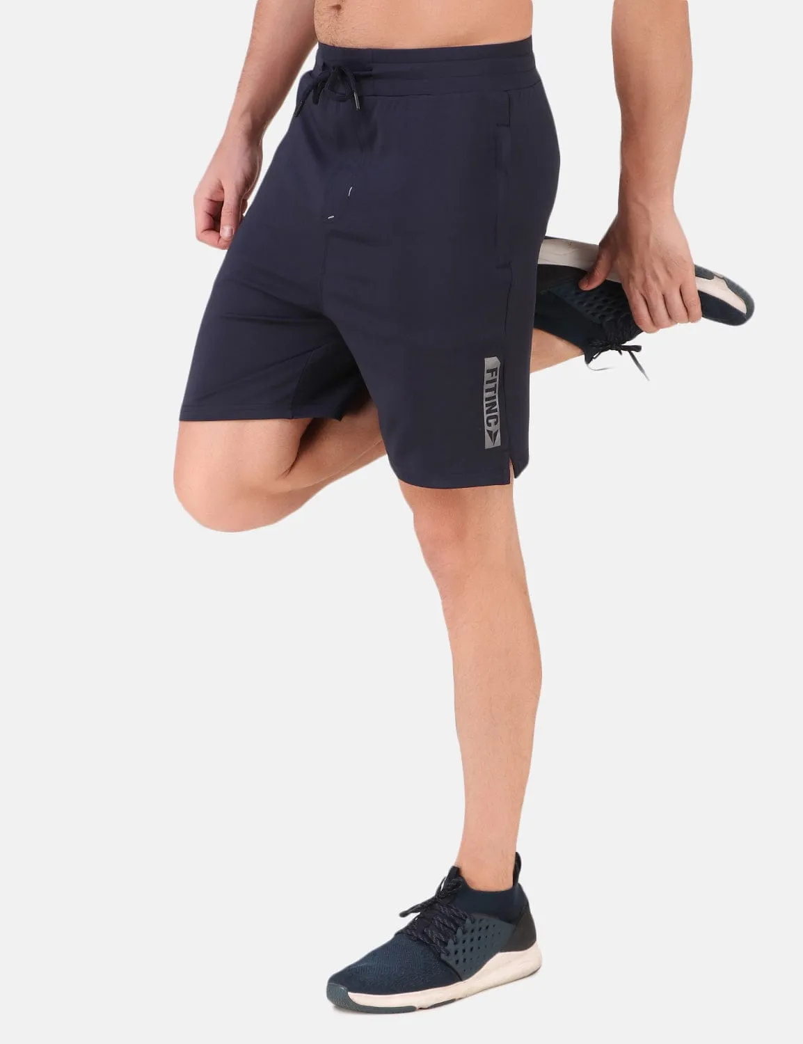 Fit Design Performance Stretch Workout Shorts - Navy Blue