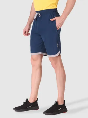 Stretchable Material Men's Securely Pocketed Active Shorts - Airforce