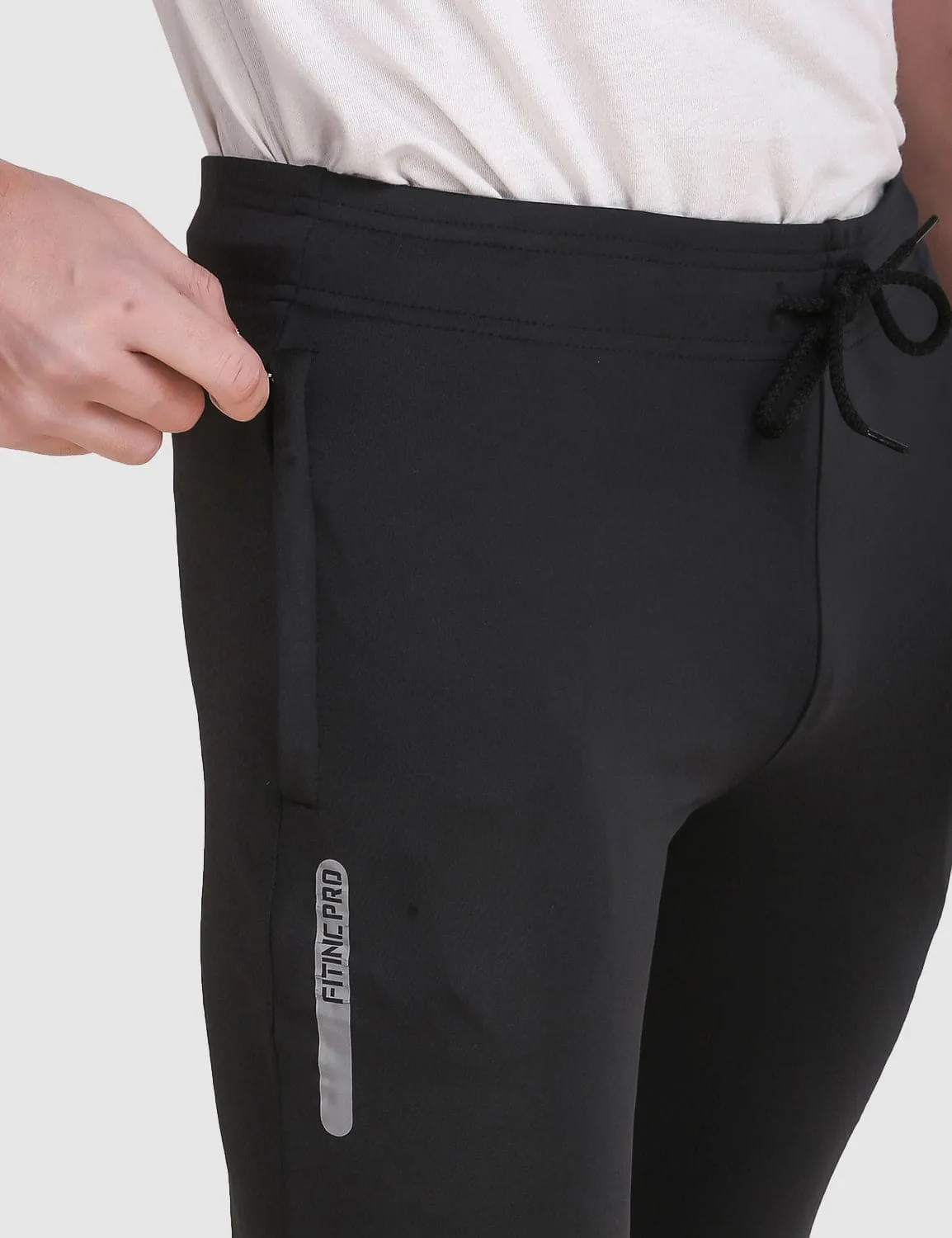 Pro-Flex Slim Fit Track Pant - Black FunctionalZipper