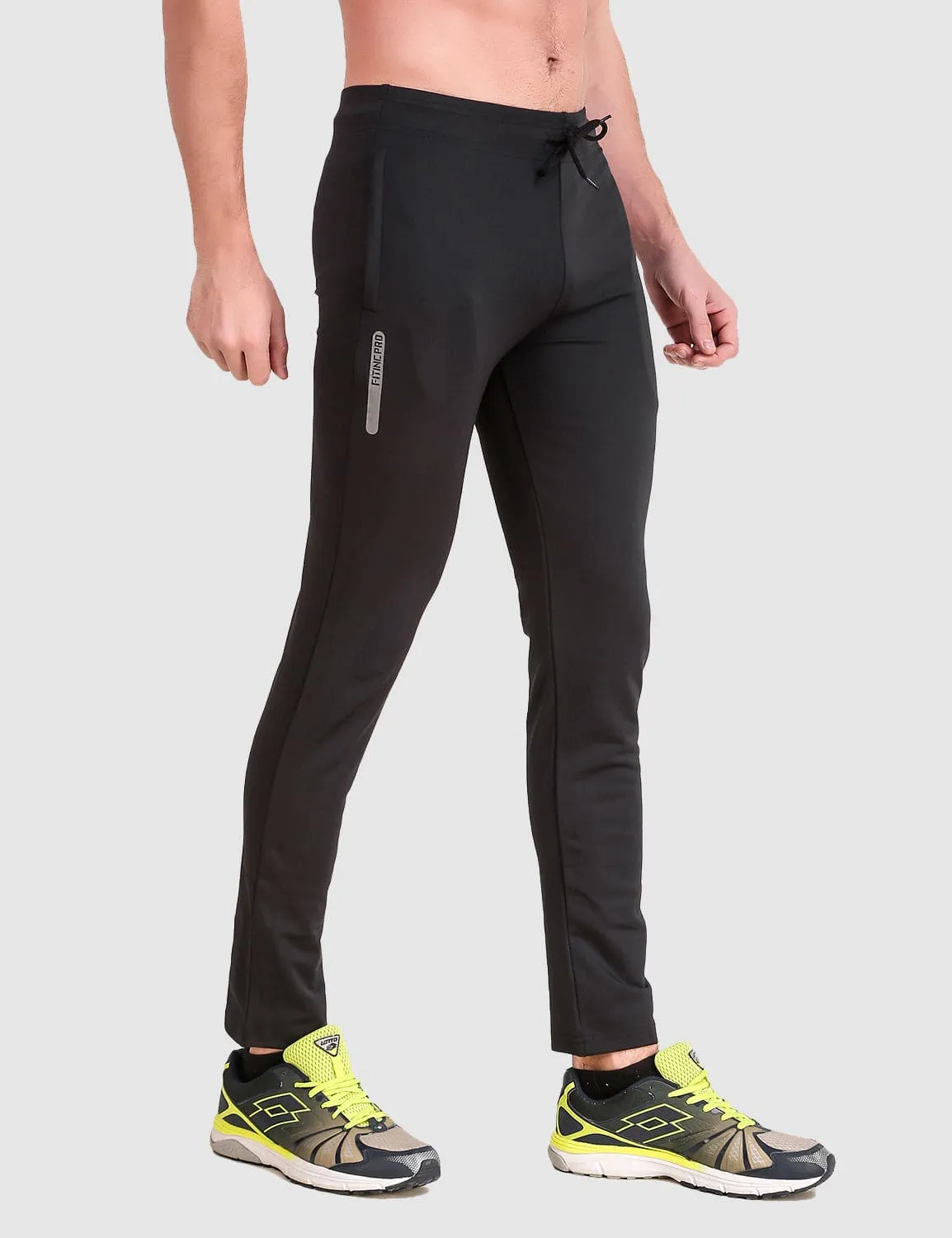 Pro-Flex Slim Fit Track Pant - Black Adjustable loop