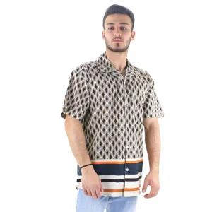 Men's Printed Chemise,Multi Ventilated Back Bold colors