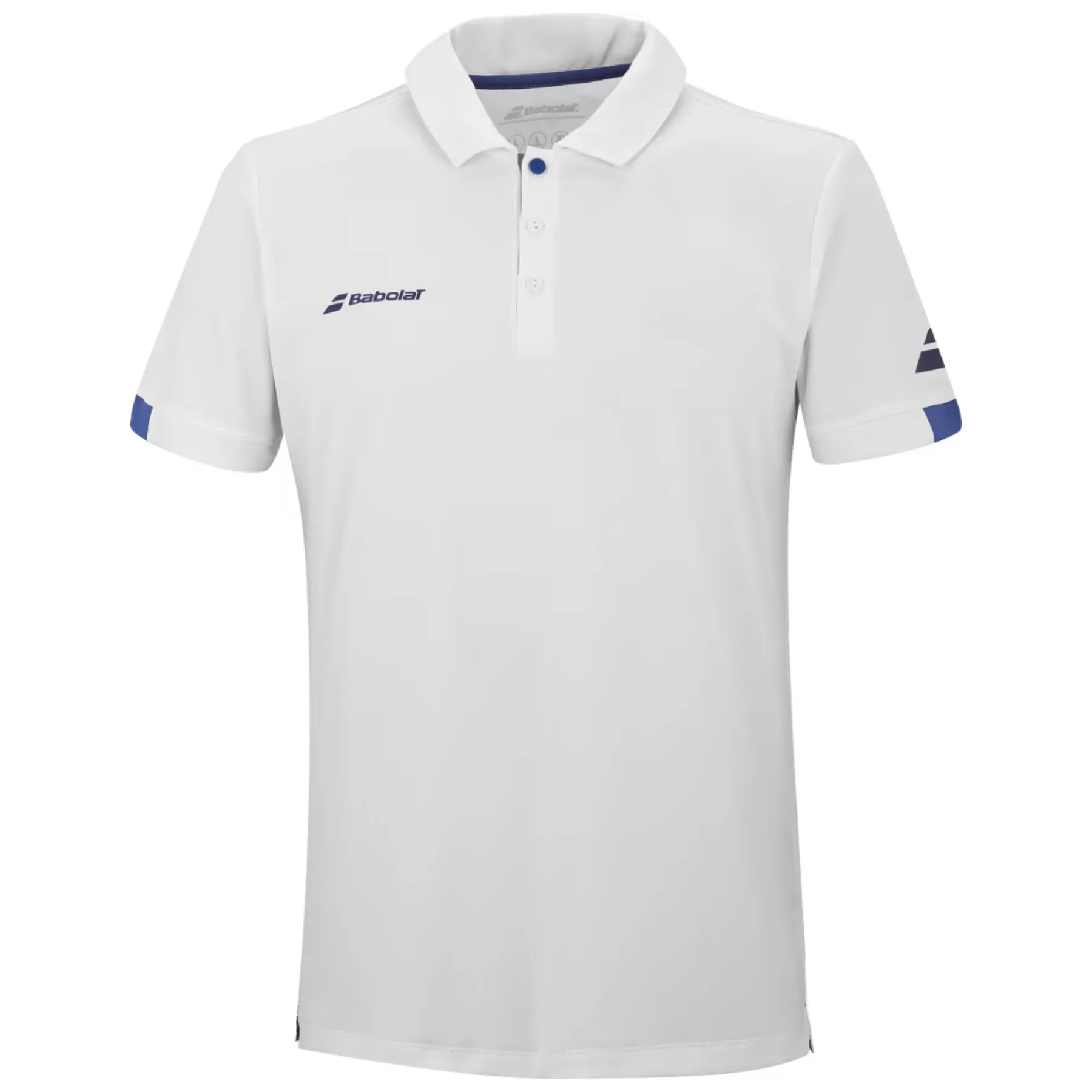 Contrast Trim Detail Babolat Play Polo Men 1000 - White/White