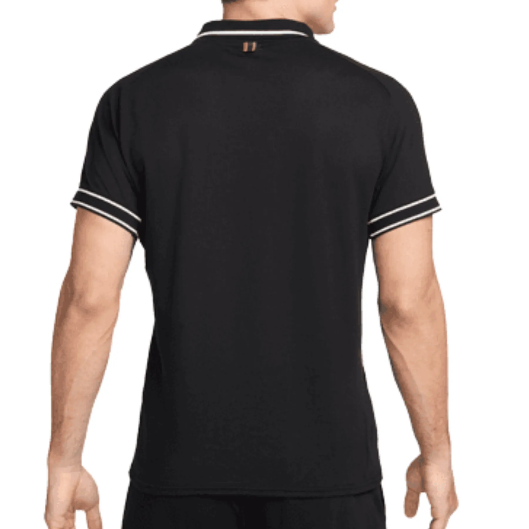 Durable Wear Nike Court Heritage Men??s Tennis Polo - Black/White