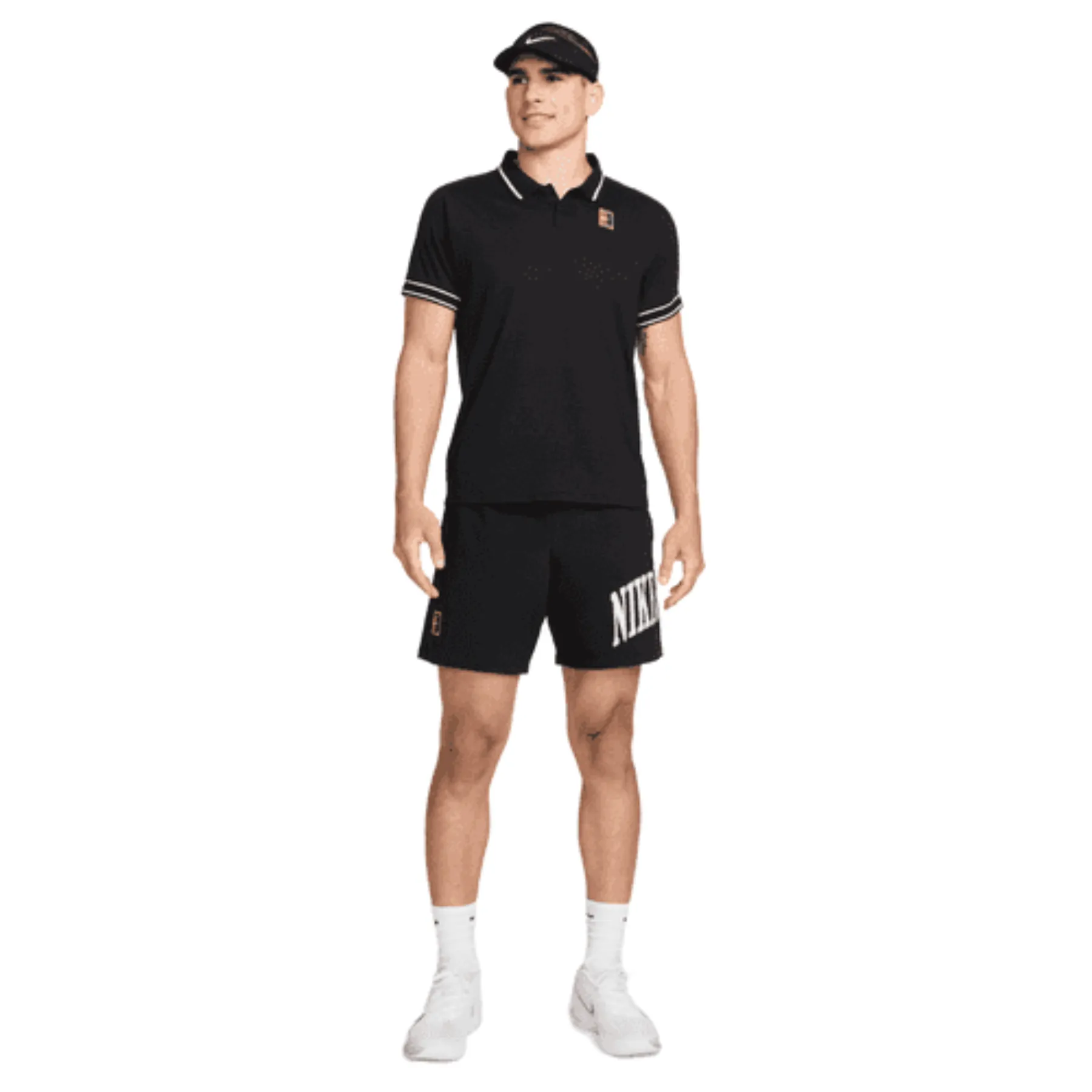 Nike Court Heritage Men??s Tennis Polo - Black/White premium design