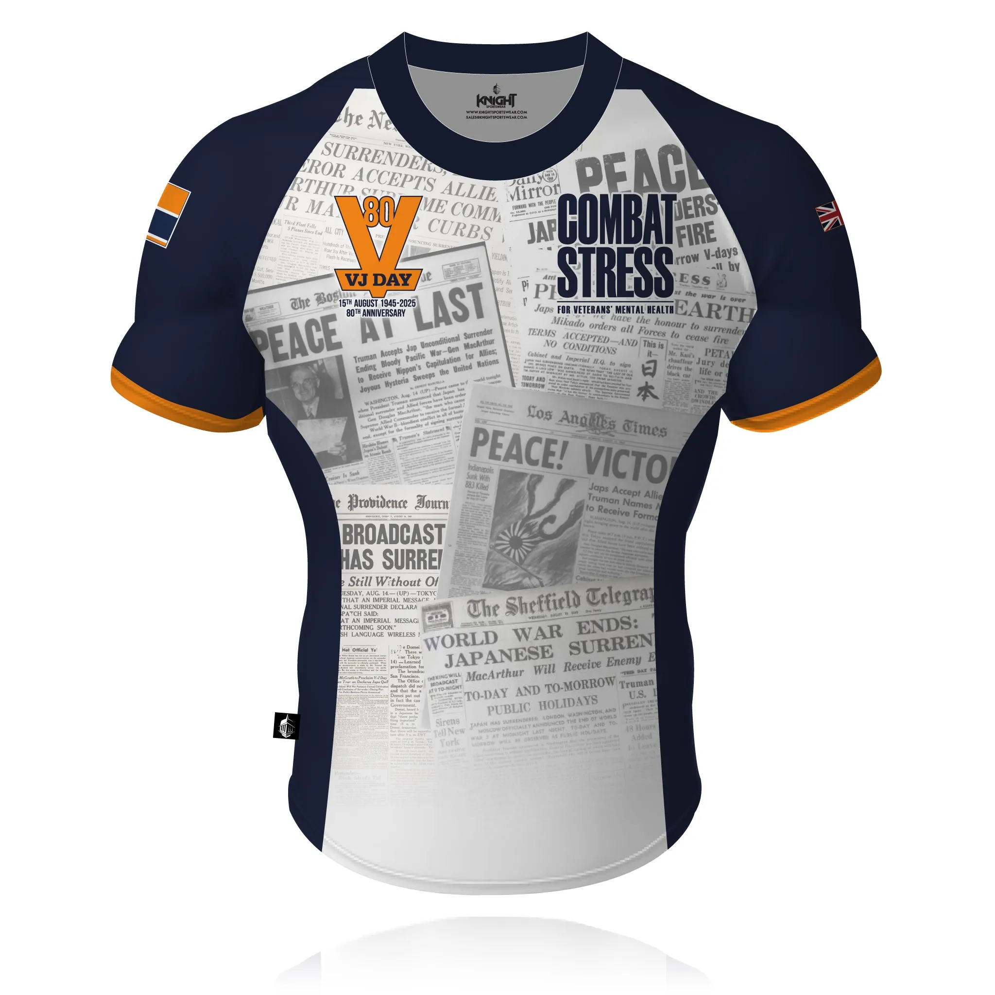 Combat Stress - VJ-Day 80 - Rugby/Training Shirt Comfy Essentials Vintage Style