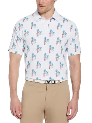 Dress Up Or Down Summer Layering Mens 19th Hole Drink Print Polo