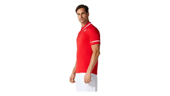 Quality Comfort Unstructured Hem Asics Court Polo - Classic Red