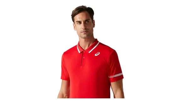 Asics Court Polo - Classic Red Sport Flex