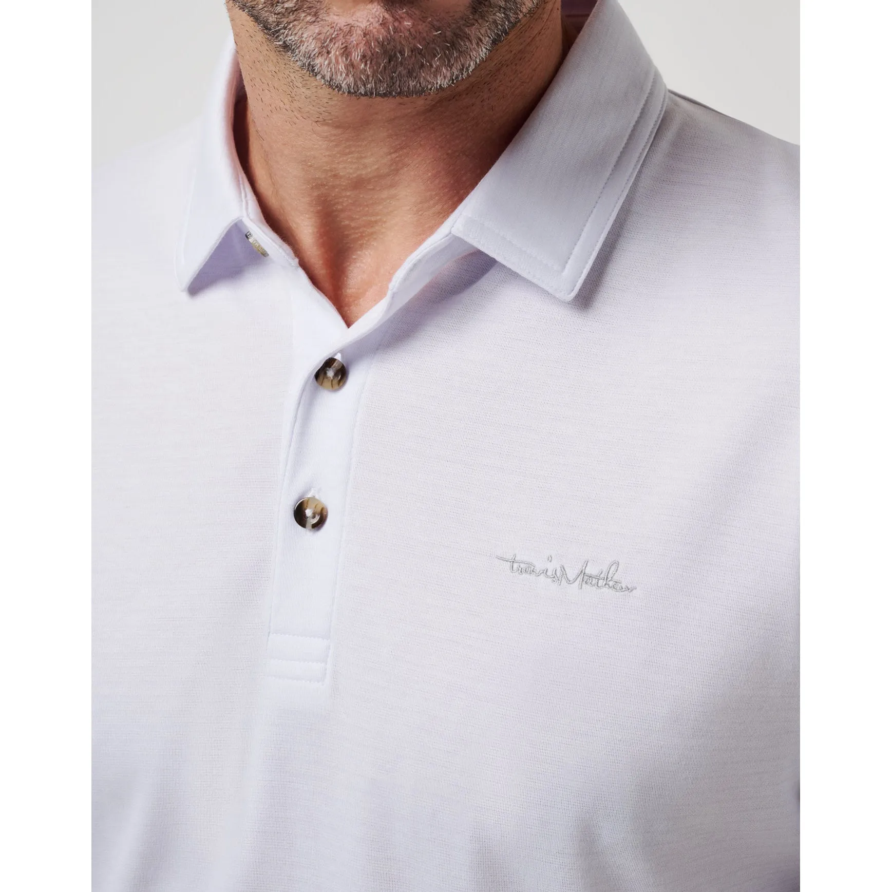 Travis Mathew The Zinna 2.0 Golf Shirt - White Classic Design