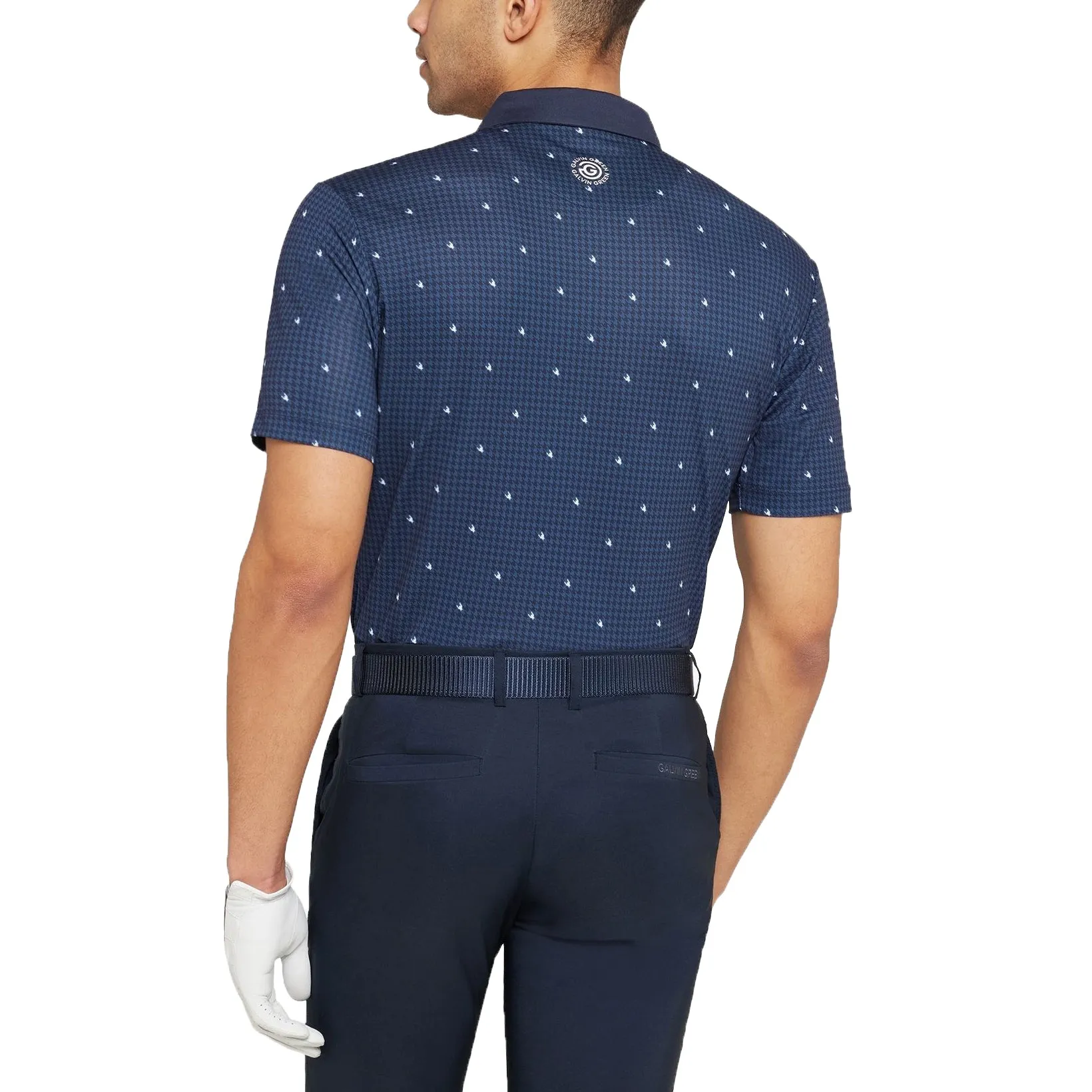Galvin Green Marley Breathable Golf Polo Shirt - Navy/White Sporty Top