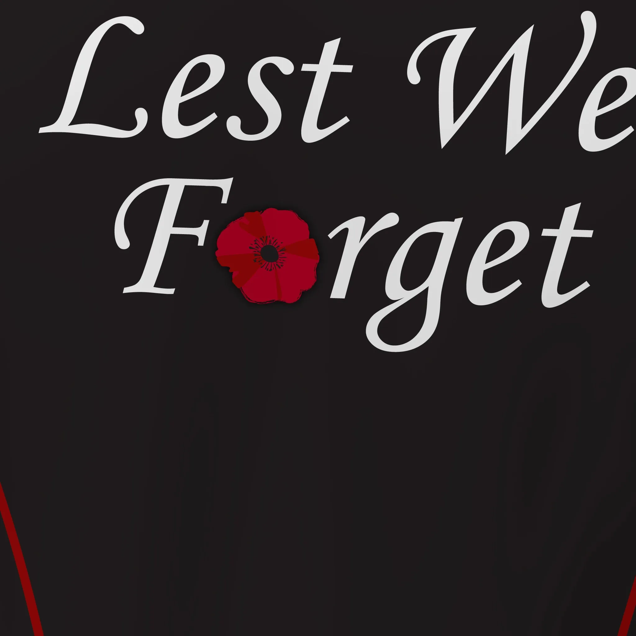 Modern Fit Sporty Style Honour Our Armed Forces 'Lest We Forget' - Embroidered Polo