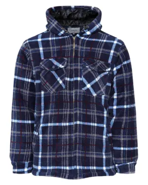 Champion Dumfries Mens Hooded Lumberjack Fleece Jacket Budget Core Style