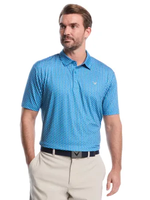 Mens All Over Chevron Geo Polo Outdoor Fit Chill Wear