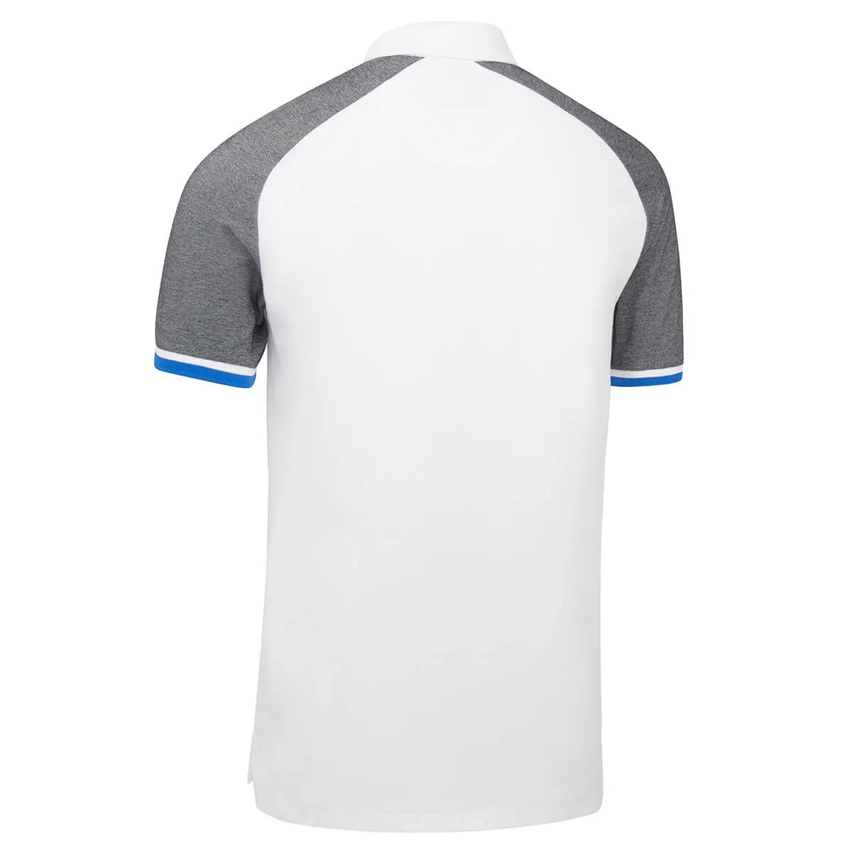 Travel Ready Stylish Look Original Penguin Mens Raglan Colour Block Stretch Golf Polo Shirt - BRIGHT WHITE