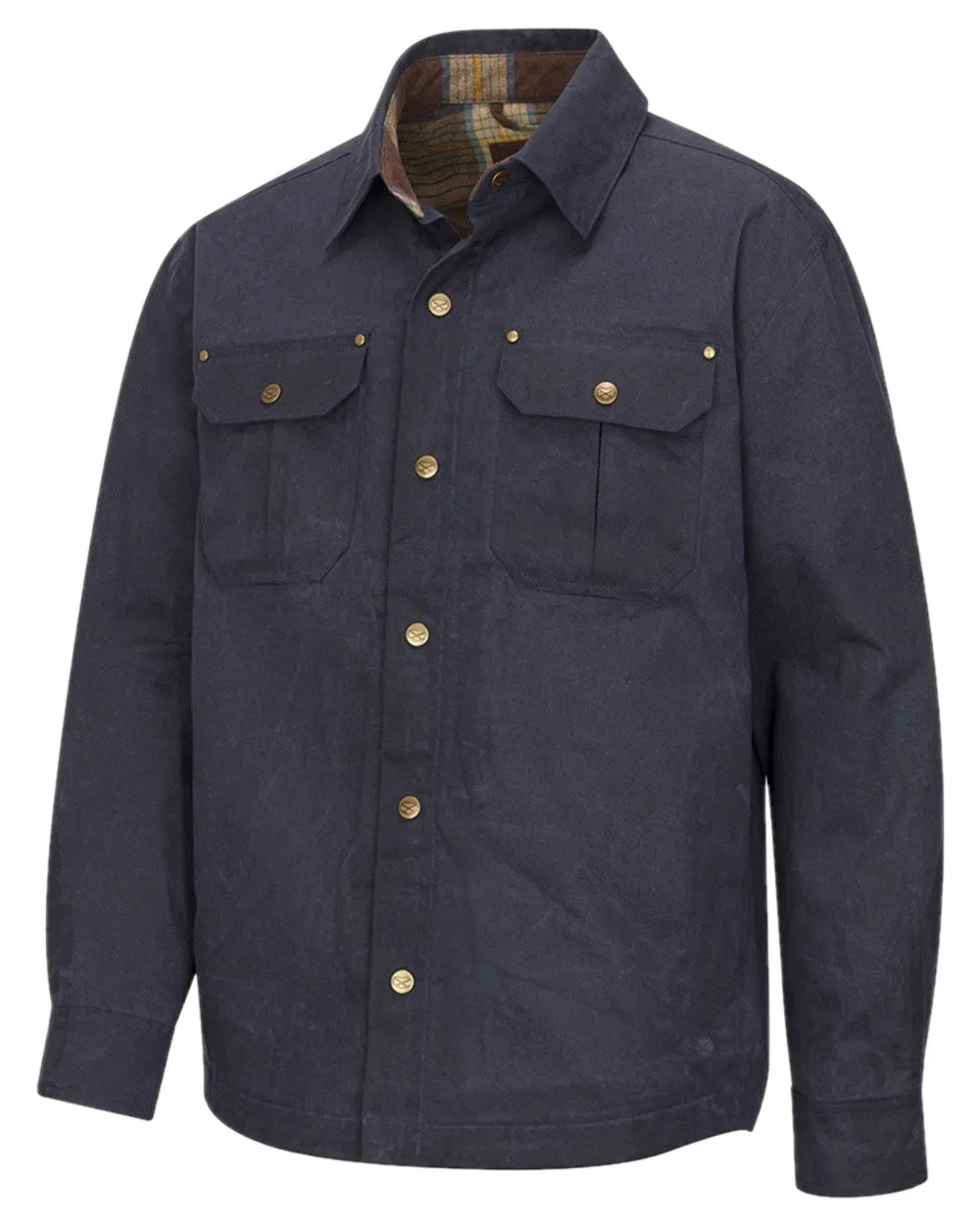 Hoggs of Fife Mens Huntly Waxed Canvas Utility Overshirt QuickDry Material