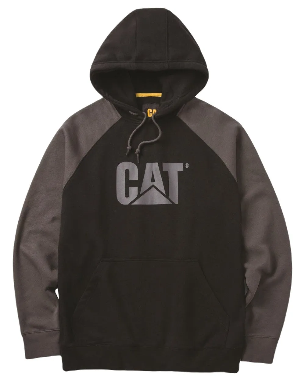 Caterpillar Mens Raglan Hooded Sweatshirt Urban Minimal