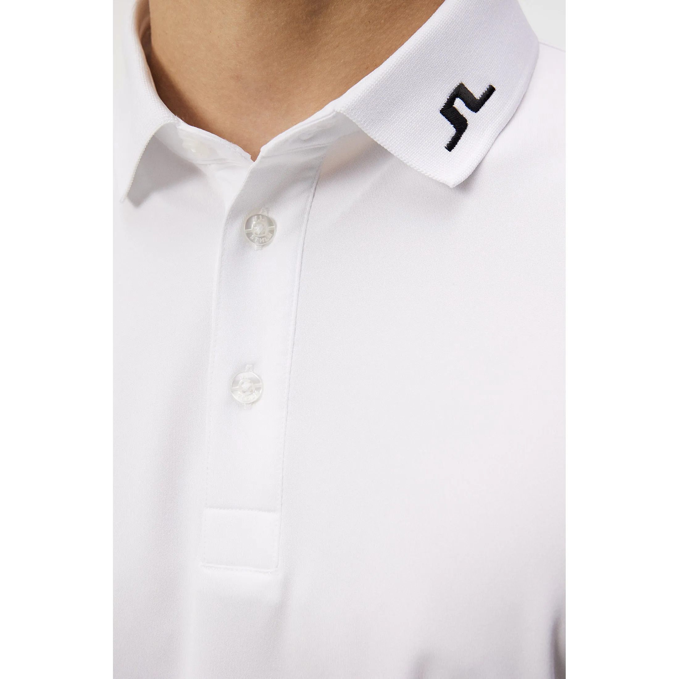 J.Lindeberg Tour Tech Regular Fit Golf Polo Shirt - White Casual Layer