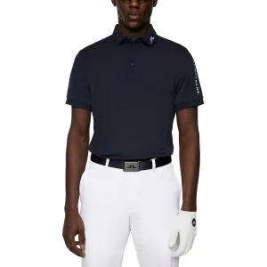 Micro Perforated Fabric Layered Hem Reinforcement J.Lindeberg Tour Tech Regular Fit Golf Polo Shirt - JL Navy