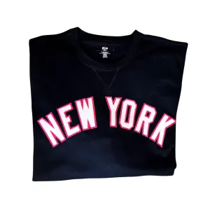 Street Essential product office appropriateness New York Crewneck Hot Pink Outline