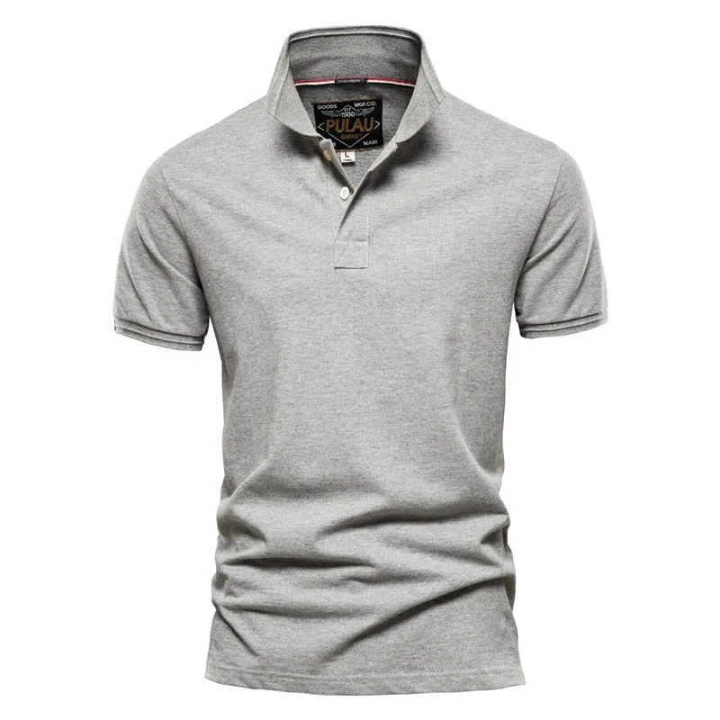 West Louis? Men Classic Cotton Business Polo Shirt Luxe Wear