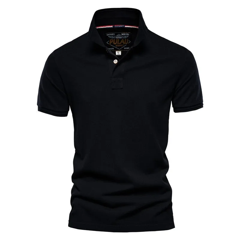 Flexible Fit West Louis? Men Classic Cotton Business Polo Shirt