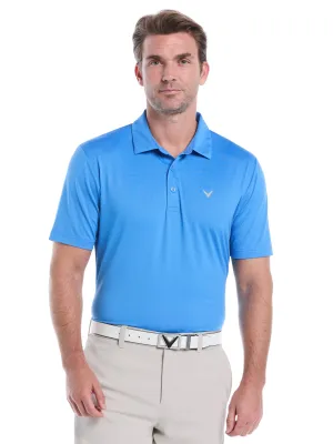Mens Micro Hex Solid Golf Polo Everyday Top Stylish Layer