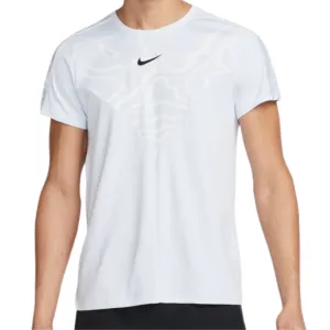 Durable Ribbed Hem Sports Outfit Nike Court Dri-FIT Slam Men Tennis Top - Football Grey/Black