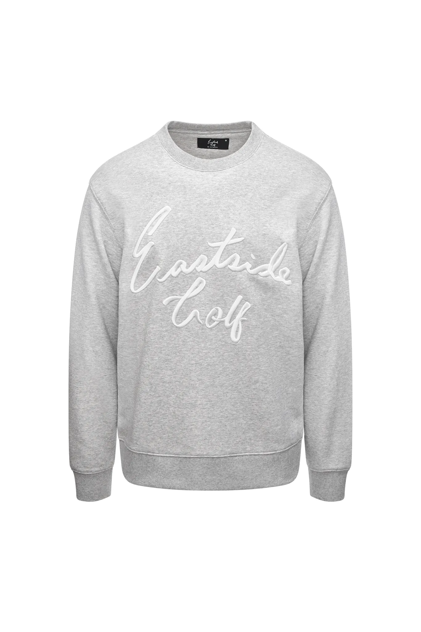 Effortless Look Trendy Design Script Logo Crewneck Sweatshirt